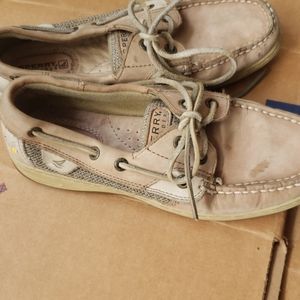 Sperry top sider mocassin size 6m leather upper